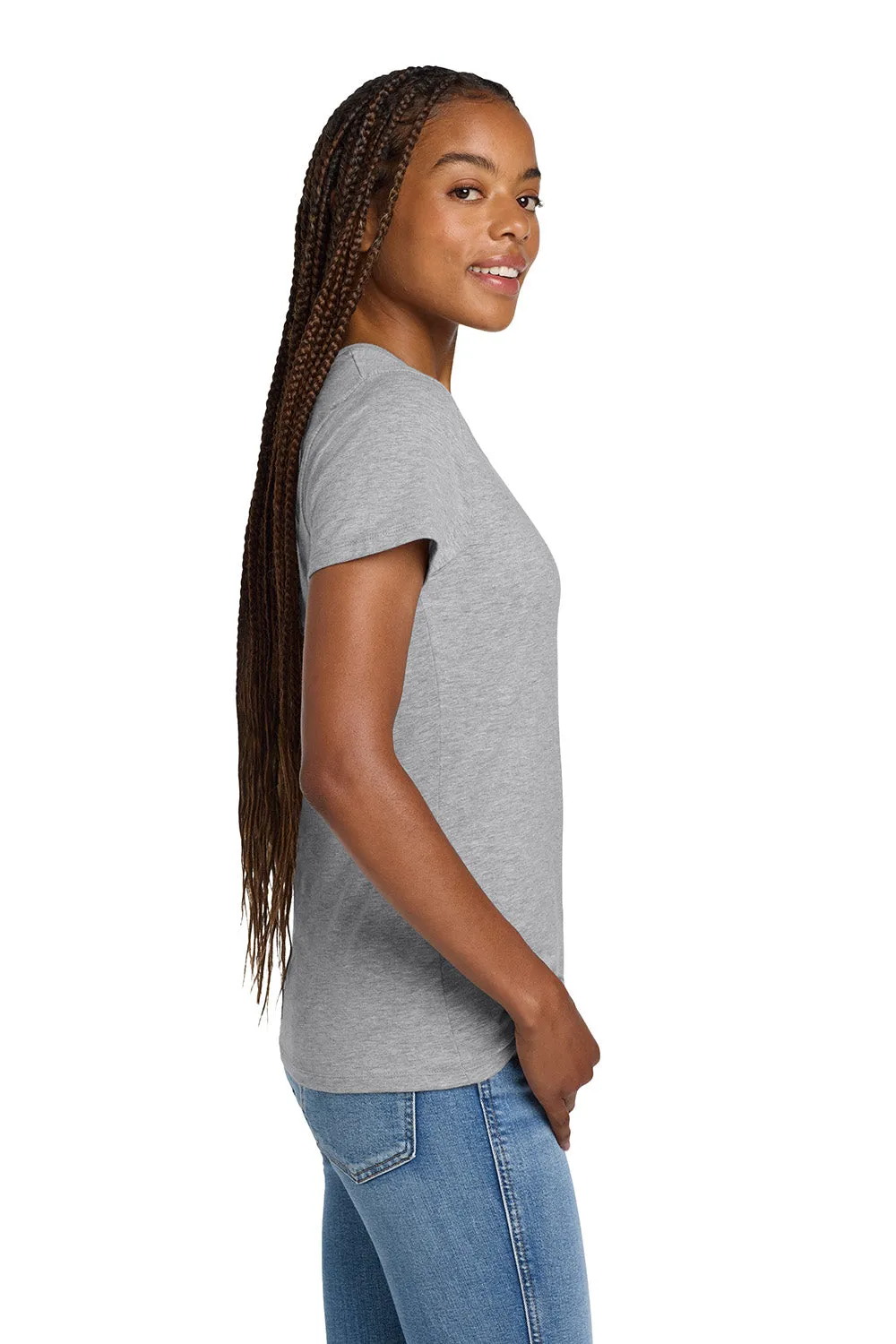 Hanes Womens Nano-T Short Sleeve Crewneck T-Shirt - Light Steel Grey  Best cheap Clothing Hanes