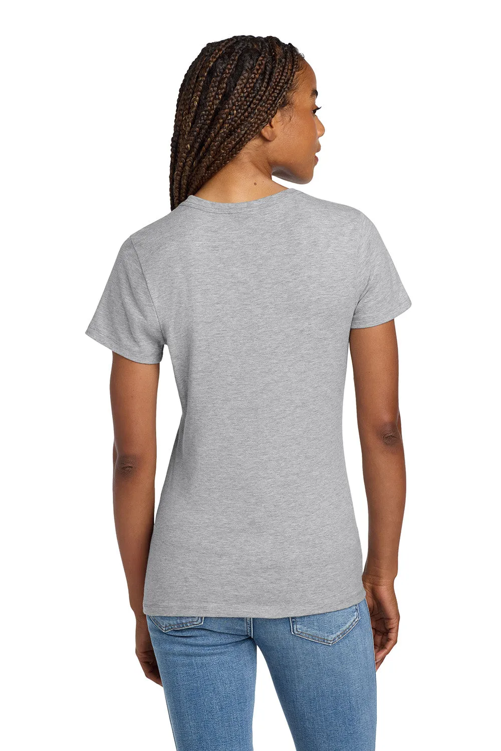 Hanes Womens Nano-T Short Sleeve Crewneck T-Shirt - Light Steel Grey  Best cheap Clothing Hanes