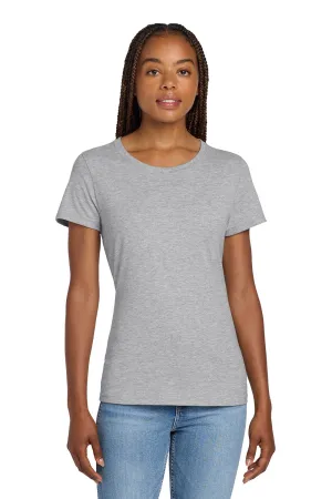 Hanes Womens Nano-T Short Sleeve Crewneck T-Shirt - Light Steel Grey  Best cheap Clothing Hanes