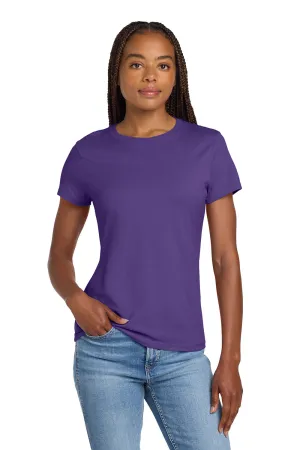 Hanes Womens Nano-T Short Sleeve Crewneck T-Shirt - Purple  Best cheap Clothing Hanes