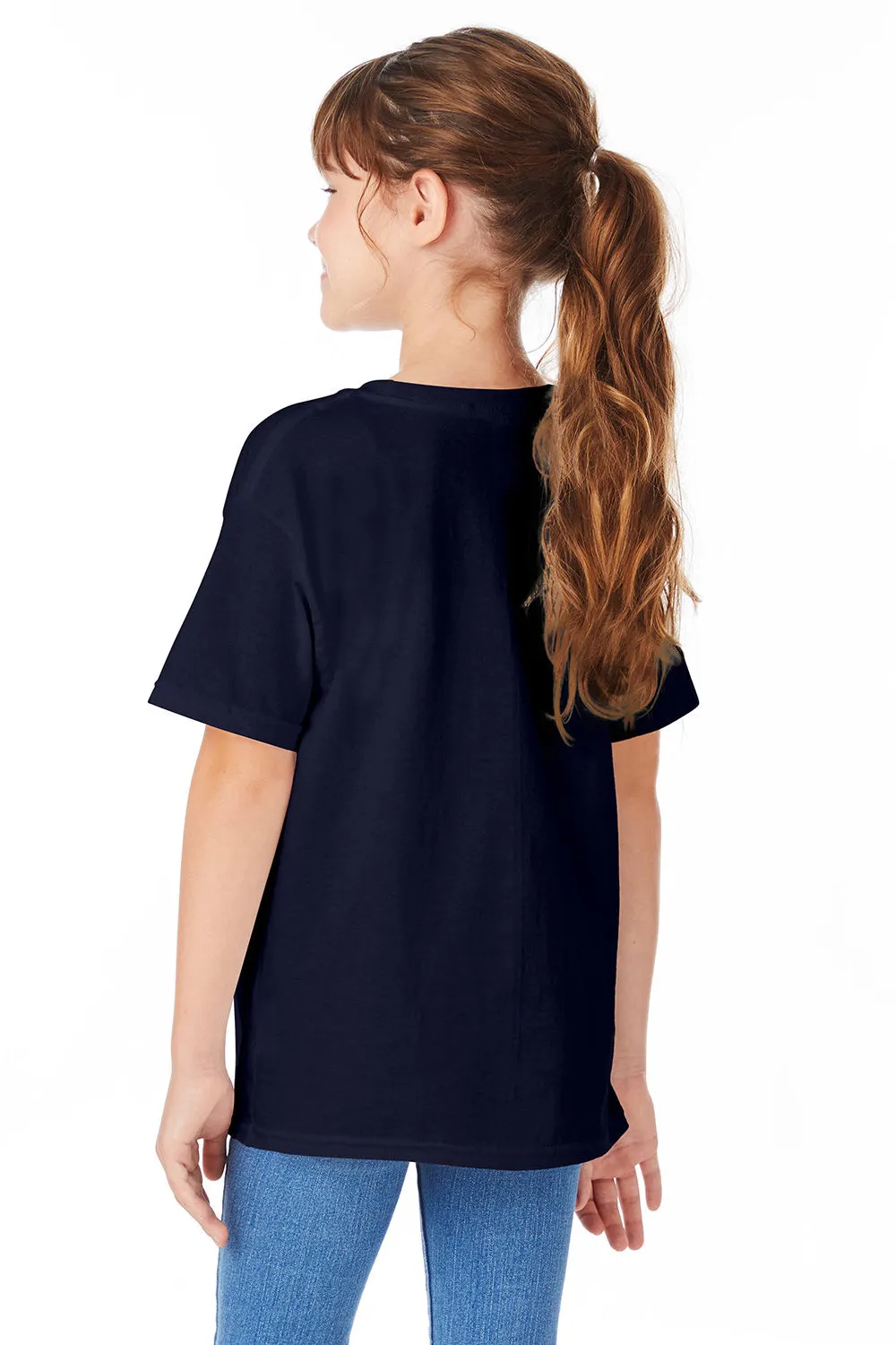 Hanes Youth ComfortSoft Short Sleeve Crewneck T-Shirt - Athletic Navy Blue  Best cheap Clothing Hanes