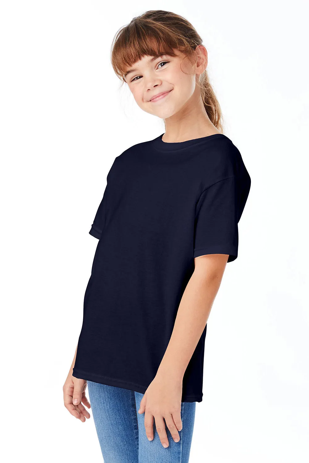 Hanes Youth ComfortSoft Short Sleeve Crewneck T-Shirt - Athletic Navy Blue  Best cheap Clothing Hanes