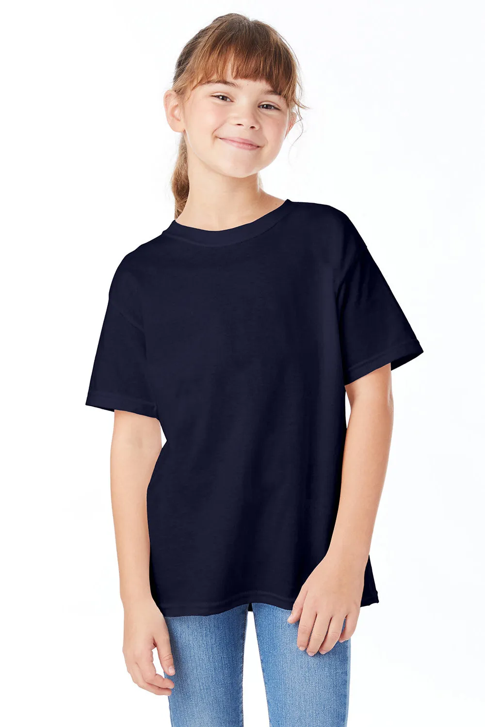 Hanes Youth ComfortSoft Short Sleeve Crewneck T-Shirt - Athletic Navy Blue  Best cheap Clothing Hanes