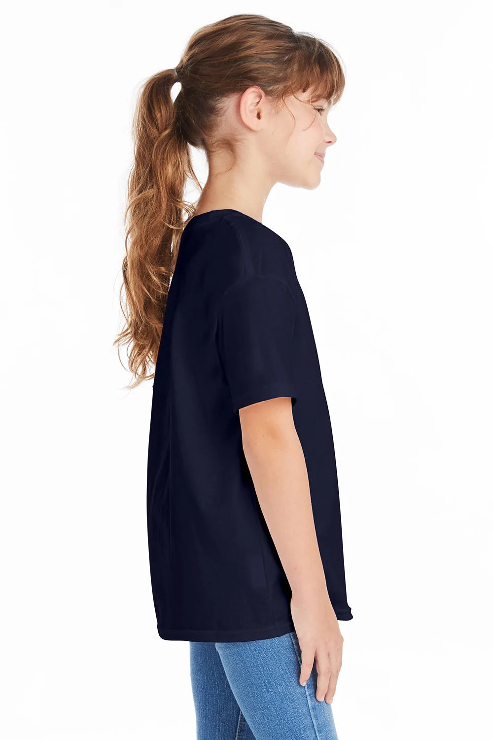 Hanes Youth ComfortSoft Short Sleeve Crewneck T-Shirt - Athletic Navy Blue  Best cheap Clothing Hanes