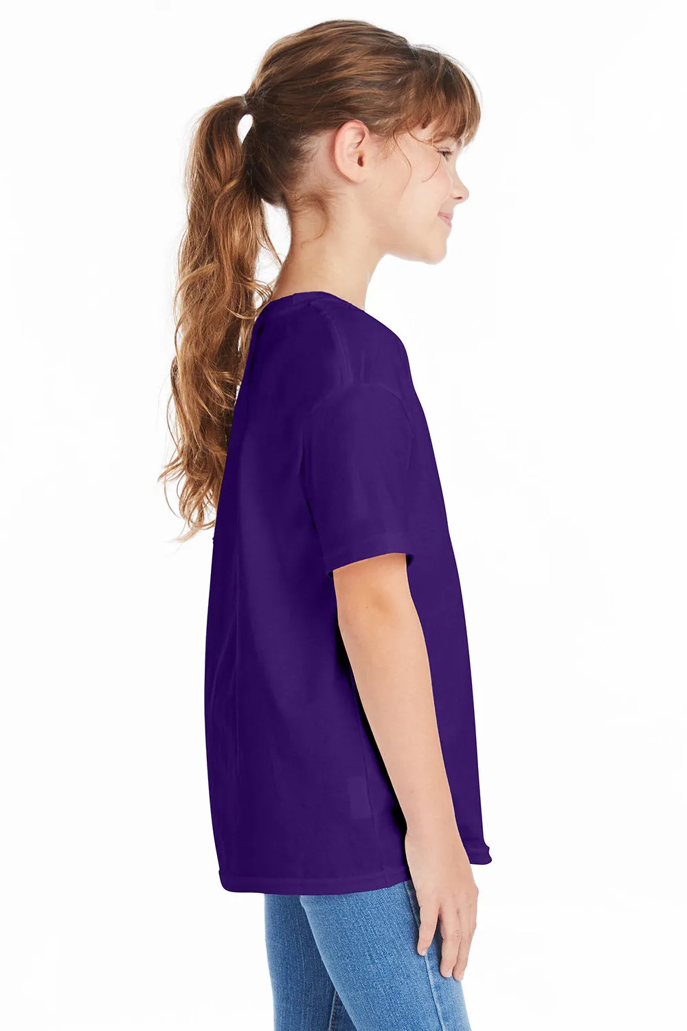 Hanes Youth ComfortSoft Short Sleeve Crewneck T-Shirt - Athletic Purple  Best cheap Clothing Hanes