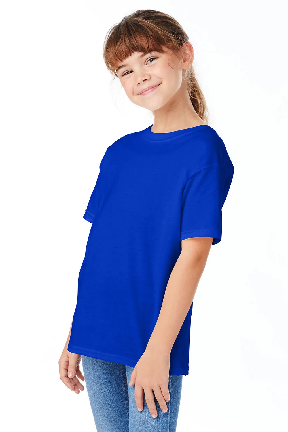 Hanes Youth ComfortSoft Short Sleeve Crewneck T-Shirt - Athletic Royal Blue  Best cheap Clothing Hanes