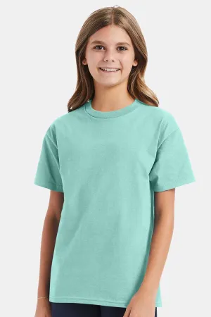 Hanes Youth ComfortSoft Short Sleeve Crewneck T-Shirt - Clean Mint Green  Best cheap Clothing Hanes