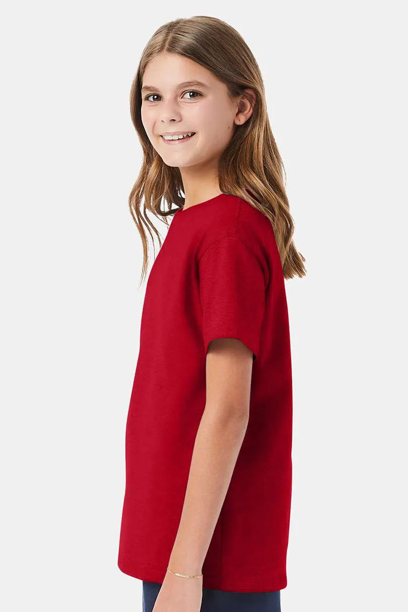 Hanes Youth ComfortSoft Short Sleeve Crewneck T-Shirt - Deep Red  Best cheap Clothing Hanes