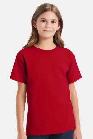Hanes Youth ComfortSoft Short Sleeve Crewneck T-Shirt - Deep Red  Best cheap Clothing Hanes