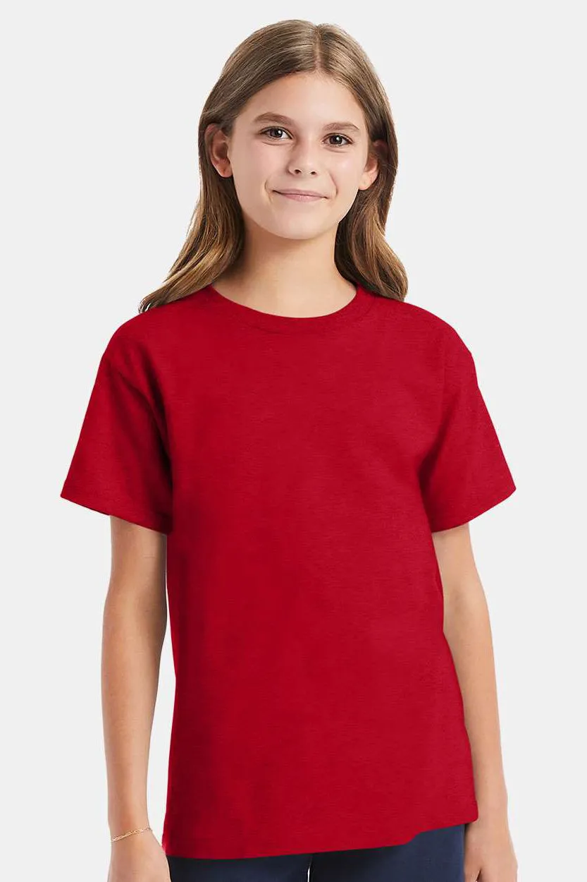 Hanes Youth ComfortSoft Short Sleeve Crewneck T-Shirt - Deep Red  Best cheap Clothing Hanes