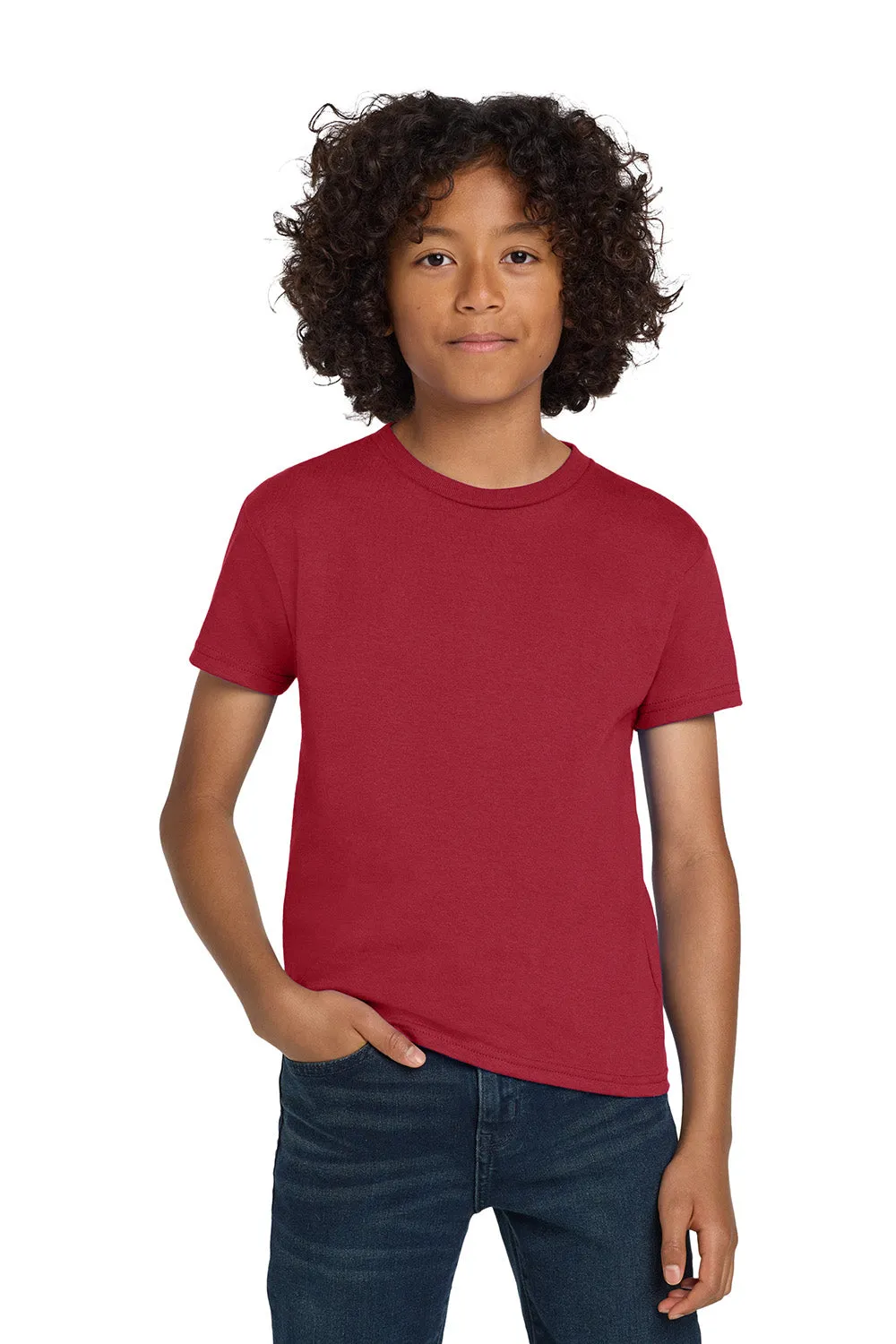 Hanes Youth ComfortSoft Short Sleeve Crewneck T-Shirt - Deep Red  Best cheap Clothing Hanes