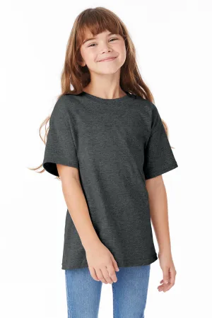 Hanes Youth ComfortSoft Short Sleeve Crewneck T-Shirt - Heather Charcoal Grey  Best cheap Clothing Hanes