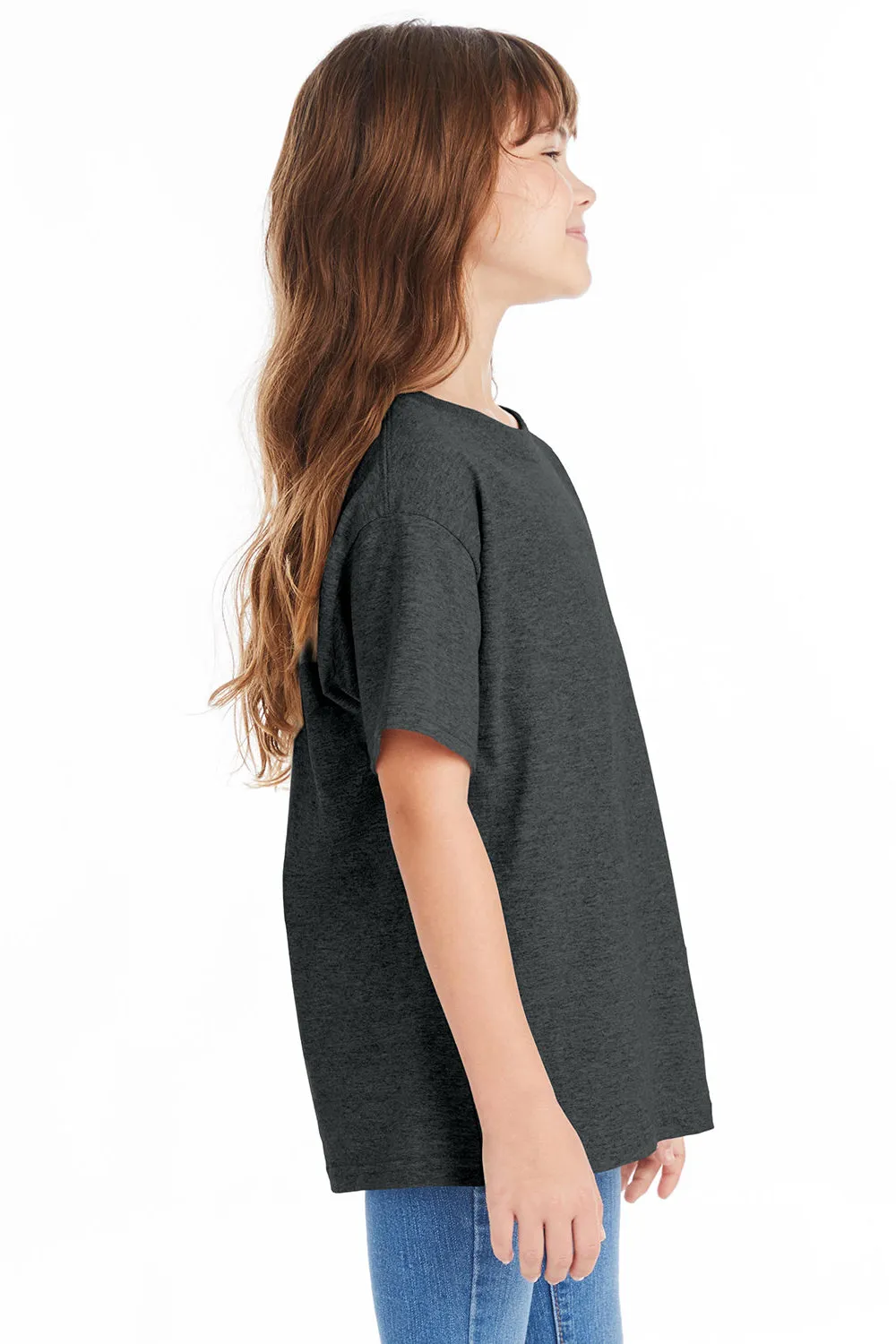 Hanes Youth ComfortSoft Short Sleeve Crewneck T-Shirt - Heather Charcoal Grey  Best cheap Clothing Hanes
