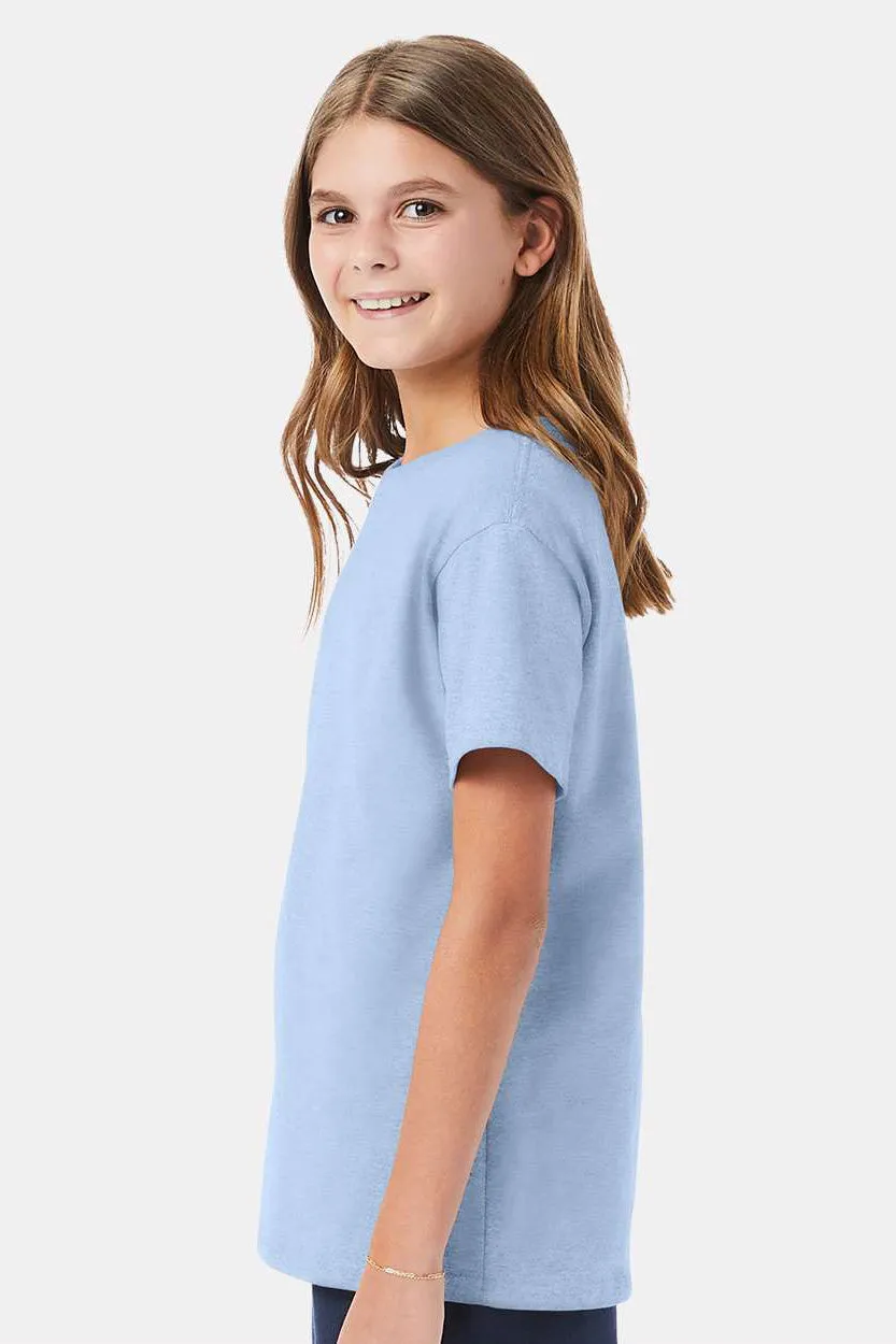 Hanes Youth ComfortSoft Short Sleeve Crewneck T-Shirt - Light Blue  Best cheap Clothing Hanes