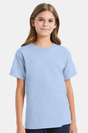 Hanes Youth ComfortSoft Short Sleeve Crewneck T-Shirt - Light Blue  Best cheap Clothing Hanes