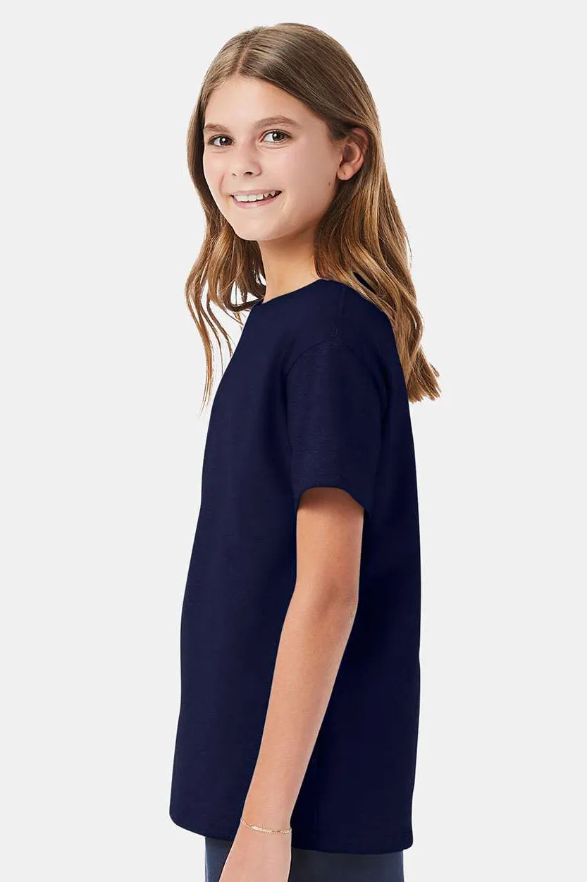 Hanes Youth ComfortSoft Short Sleeve Crewneck T-Shirt - Navy Blue  Best cheap Clothing Hanes