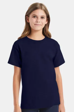 Hanes Youth ComfortSoft Short Sleeve Crewneck T-Shirt - Navy Blue  Best cheap Clothing Hanes