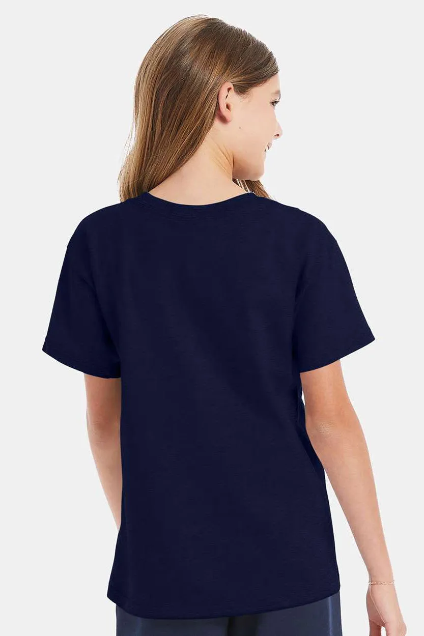 Hanes Youth ComfortSoft Short Sleeve Crewneck T-Shirt - Navy Blue  Best cheap Clothing Hanes