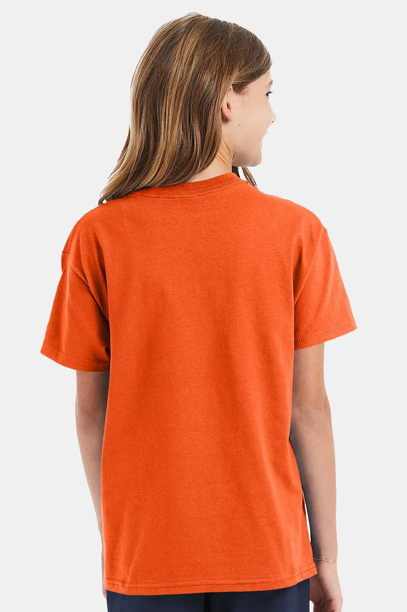 Hanes Youth ComfortSoft Short Sleeve Crewneck T-Shirt - Orange  Best cheap Clothing Hanes