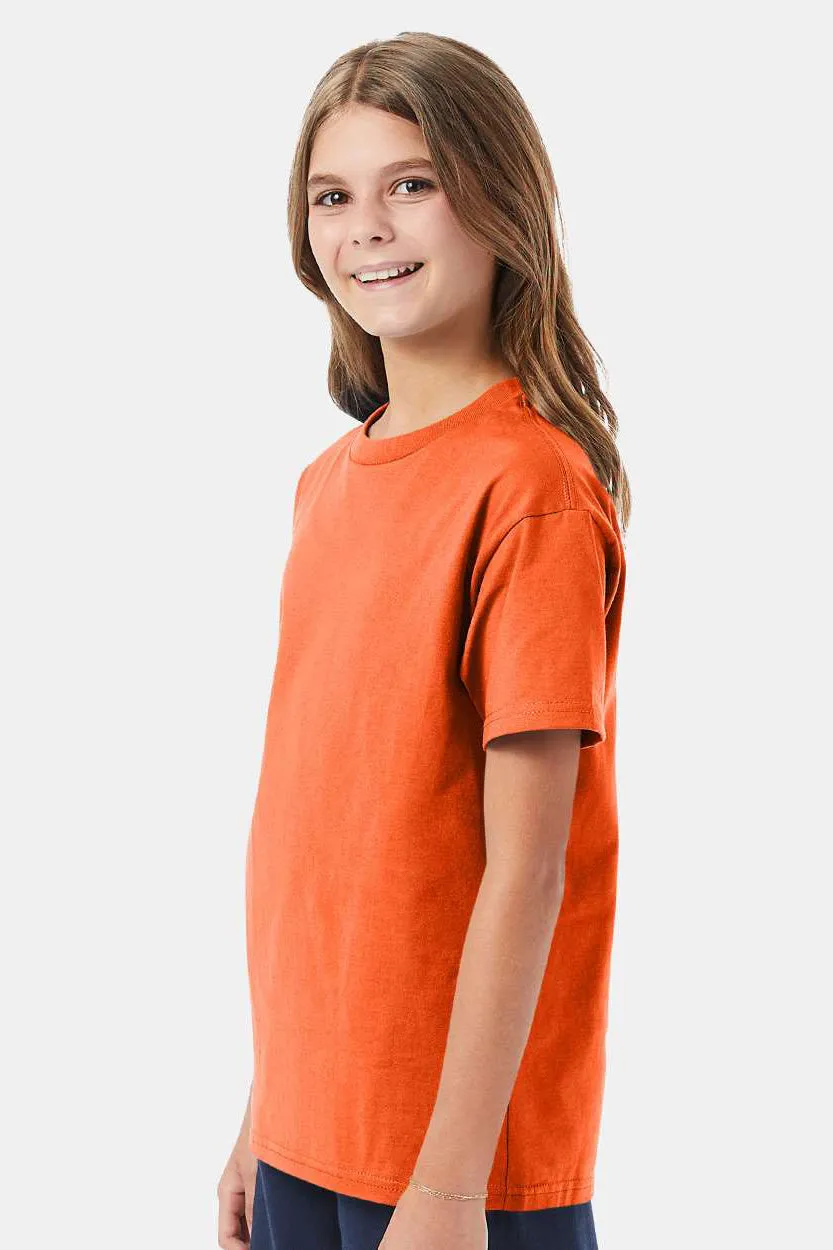 Hanes Youth ComfortSoft Short Sleeve Crewneck T-Shirt - Orange  Best cheap Clothing Hanes