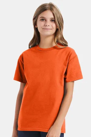Hanes Youth ComfortSoft Short Sleeve Crewneck T-Shirt - Orange  Best cheap Clothing Hanes