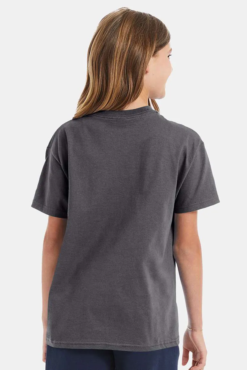 Hanes Youth ComfortSoft Short Sleeve Crewneck T-Shirt - Smoke Grey  Best cheap Clothing Hanes