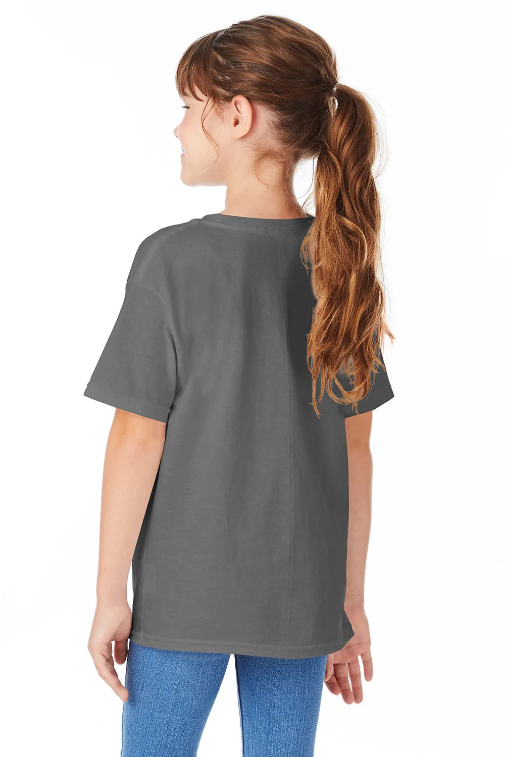 Hanes Youth ComfortSoft Short Sleeve Crewneck T-Shirt - Smoke Grey  Best cheap Clothing Hanes