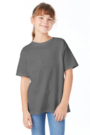 Hanes Youth ComfortSoft Short Sleeve Crewneck T-Shirt - Smoke Grey  Best cheap Clothing Hanes