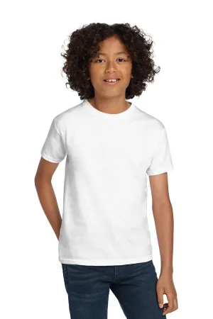 Hanes Youth ComfortSoft Short Sleeve Crewneck T-Shirt - White  Best cheap Clothing Hanes