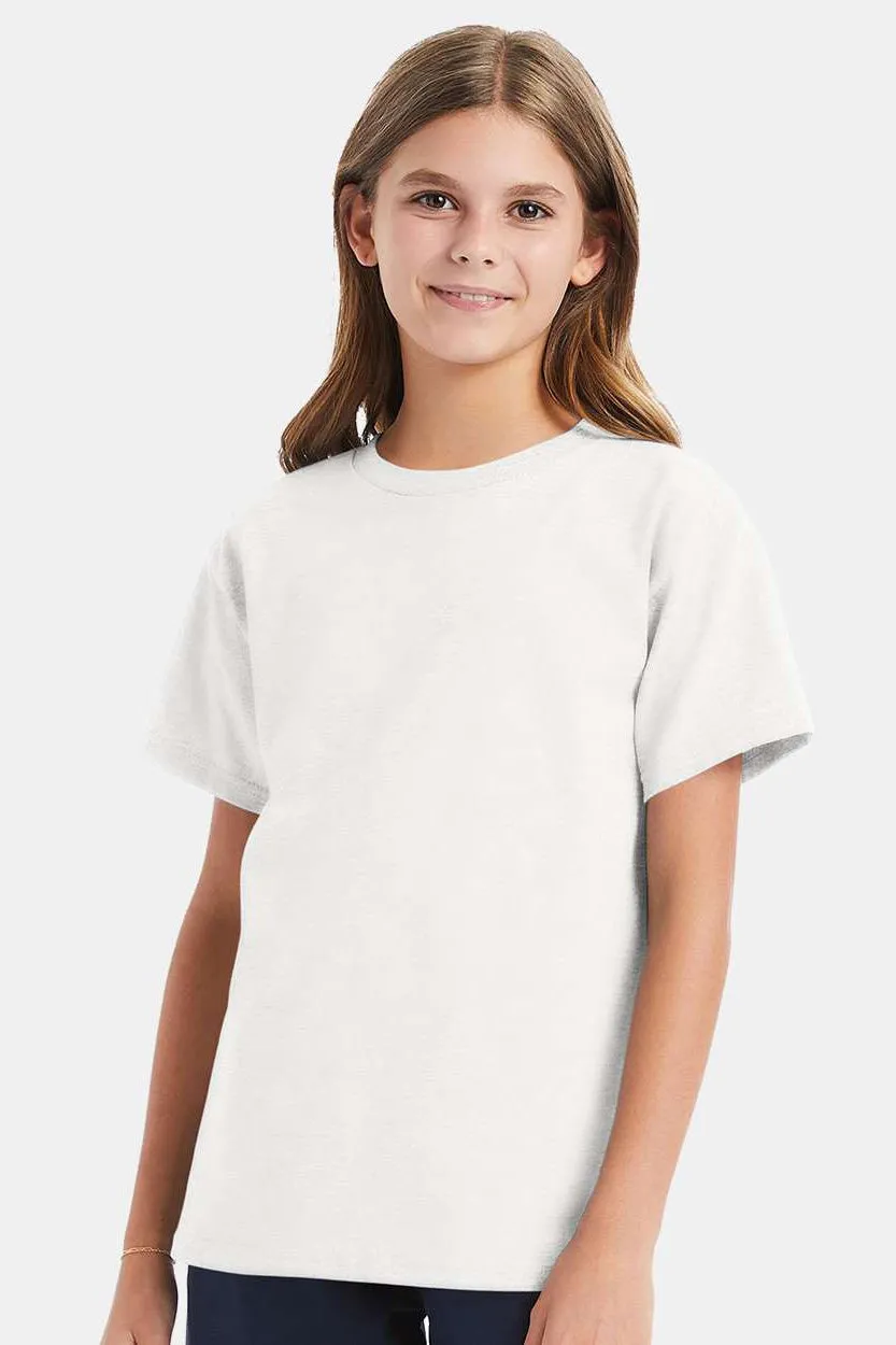Hanes Youth ComfortSoft Short Sleeve Crewneck T-Shirt - White  Best cheap Clothing Hanes
