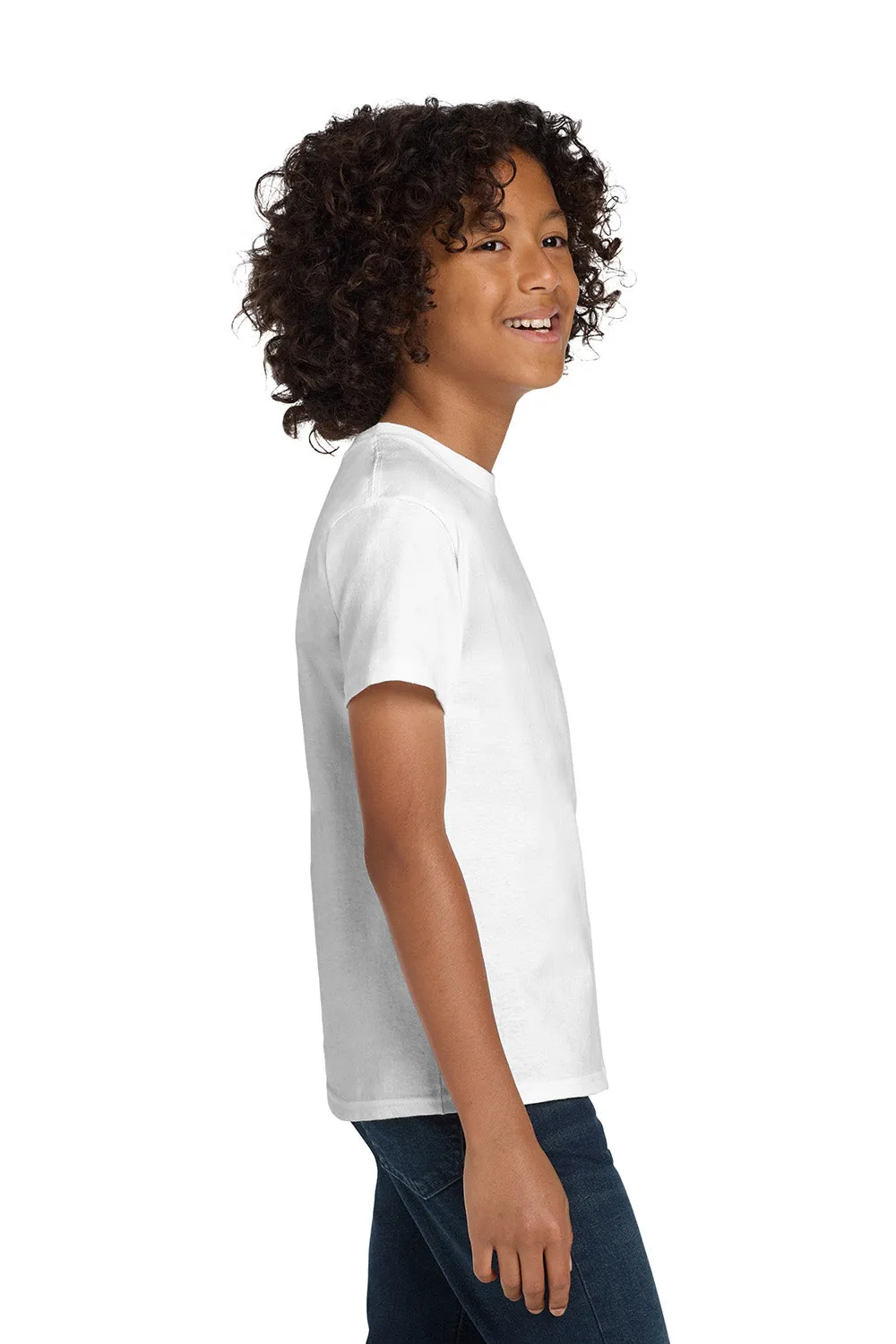 Hanes Youth ComfortSoft Short Sleeve Crewneck T-Shirt - White  Best cheap Clothing Hanes