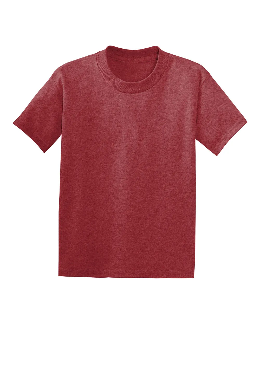 Hanes Youth EcoSmart Short Sleeve Crewneck T-Shirt - Heather Red  Best cheap Clothing Hanes