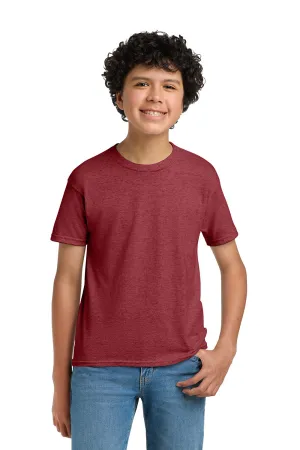Hanes Youth EcoSmart Short Sleeve Crewneck T-Shirt - Heather Red  Best cheap Clothing Hanes