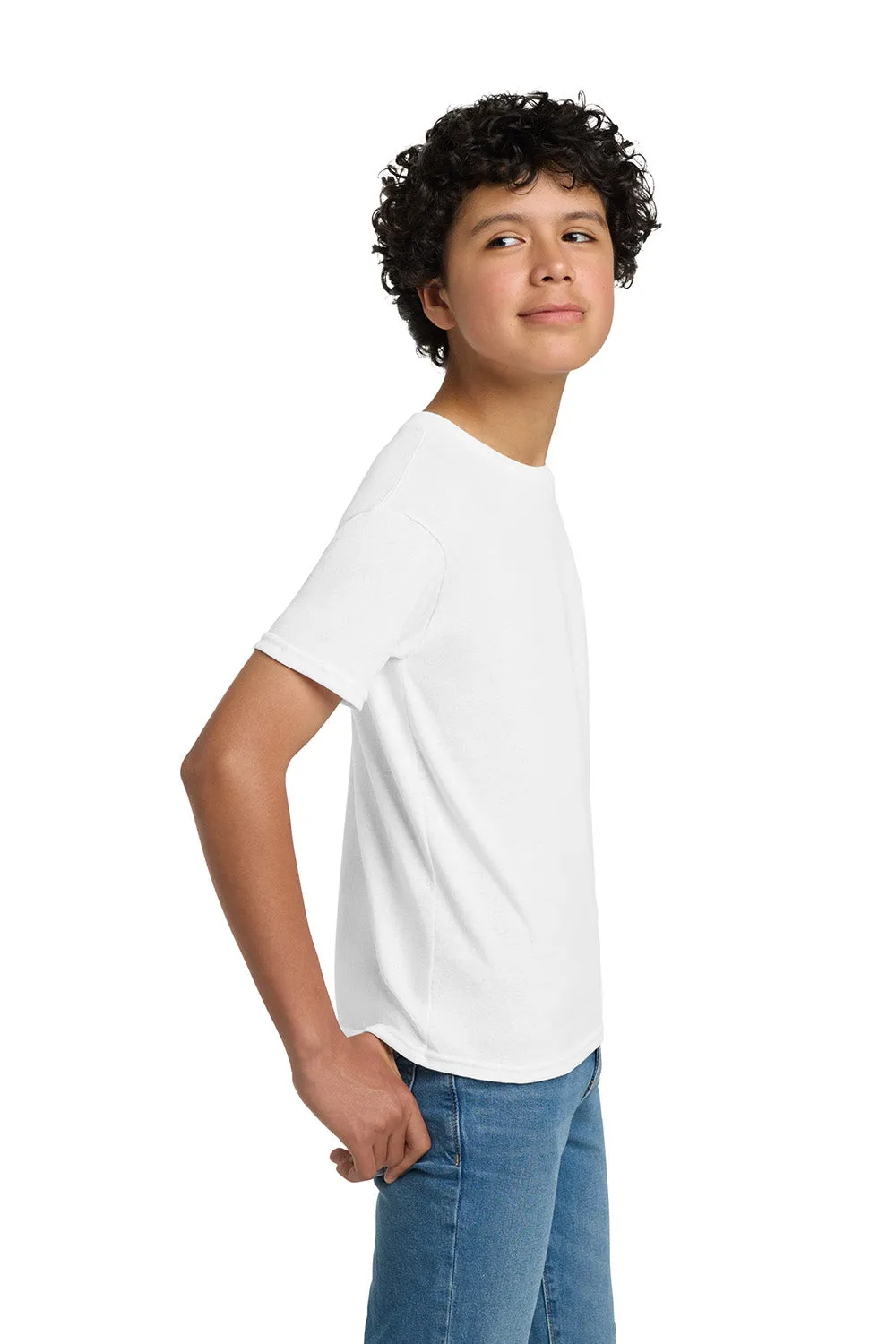Hanes Youth EcoSmart Short Sleeve Crewneck T-Shirt - White  Best cheap Clothing Hanes