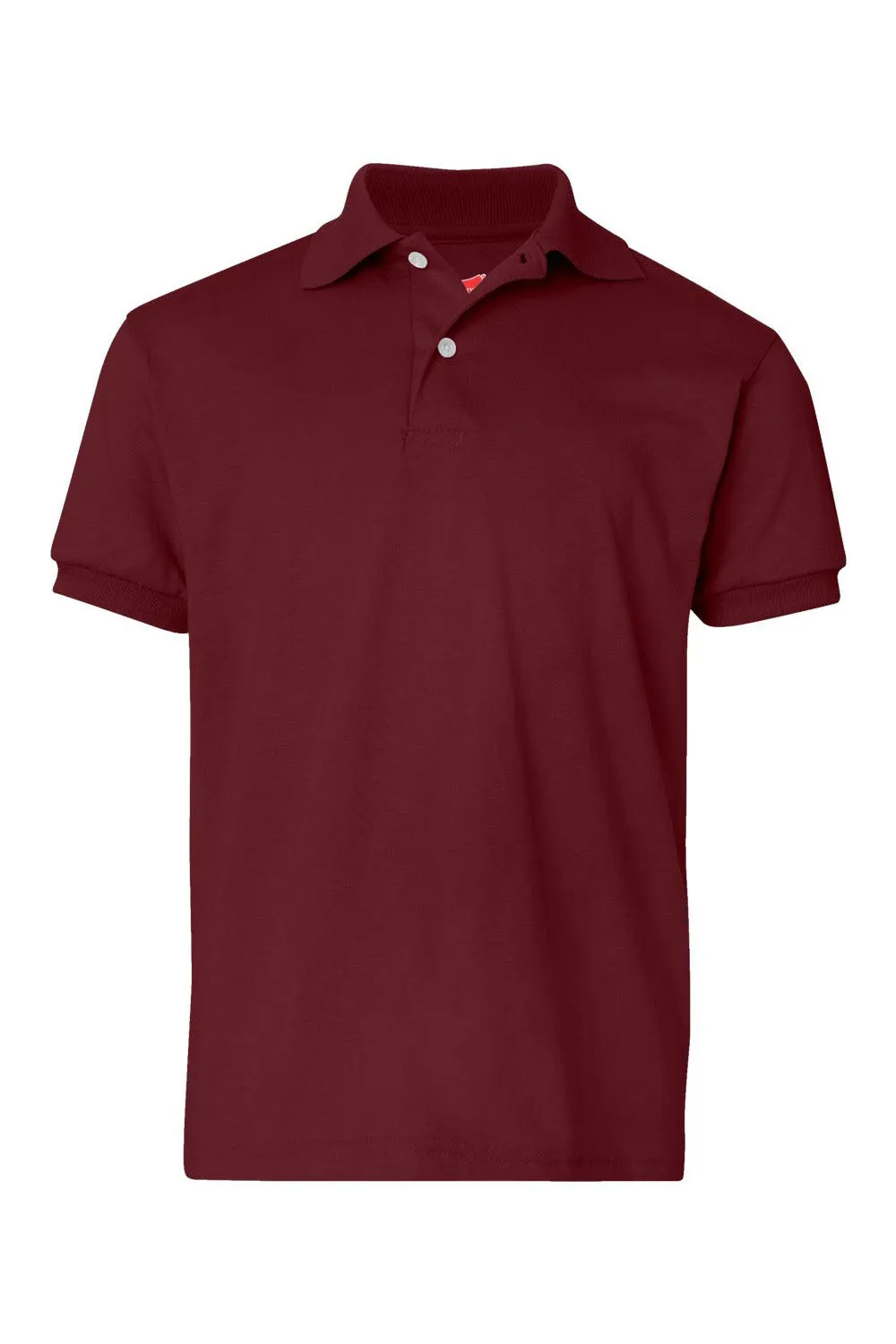 Hanes Youth EcoSmart Short Sleeve Polo Shirt - Maroon  Best cheap Clothing Hanes