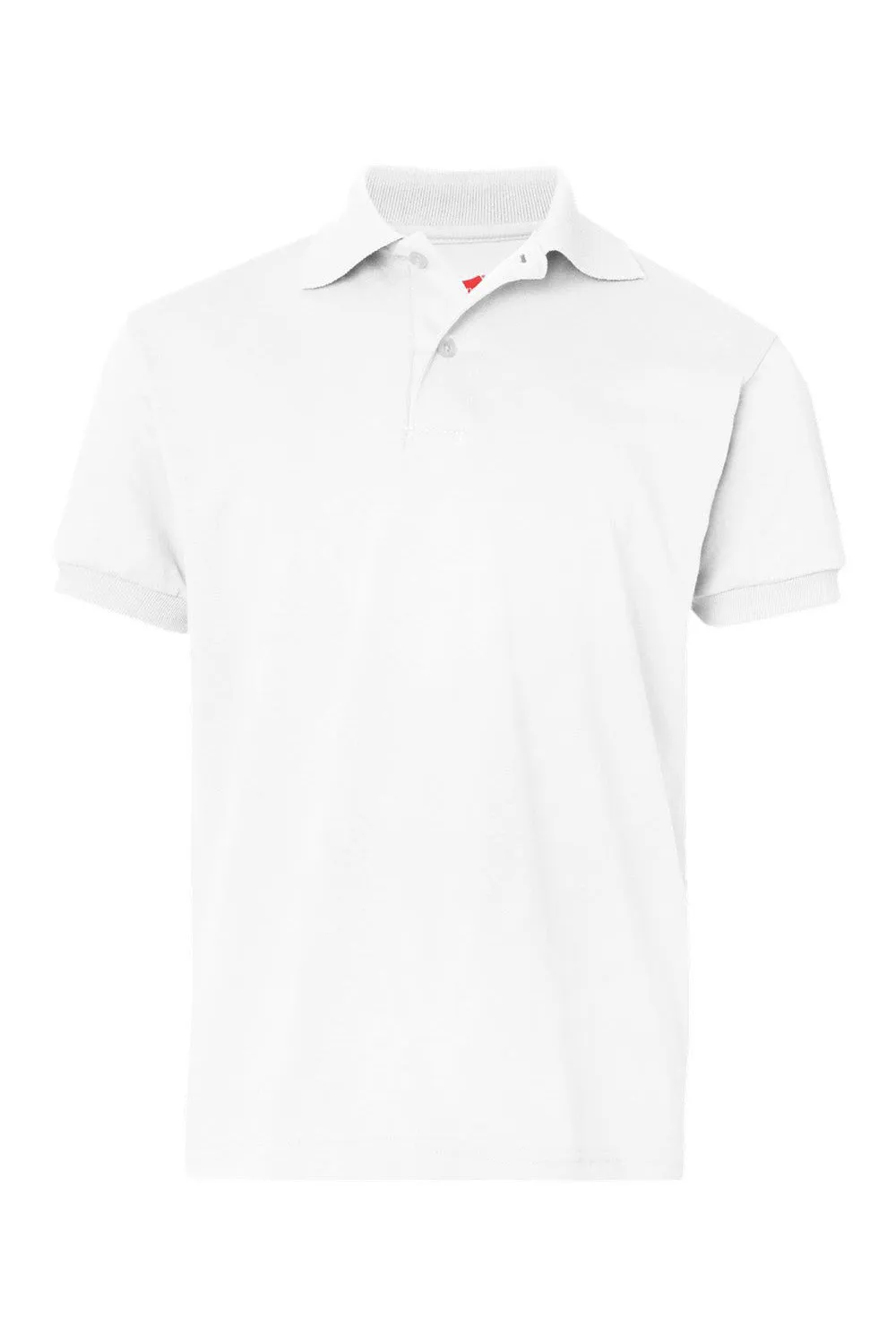 Hanes Youth EcoSmart Short Sleeve Polo Shirt - White  Best cheap Clothing Hanes