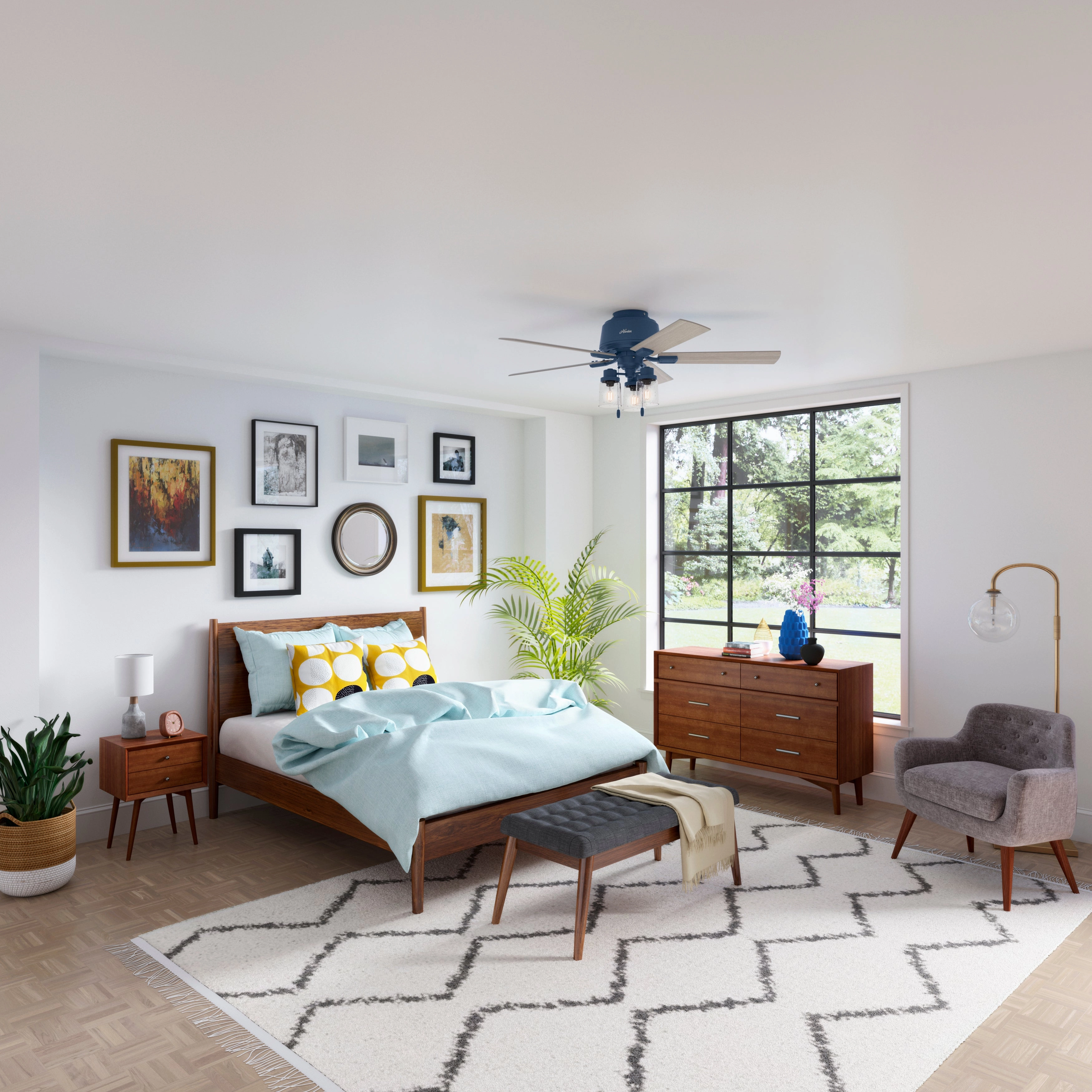Hartland 52"Ceiling Fan Indigo Blue