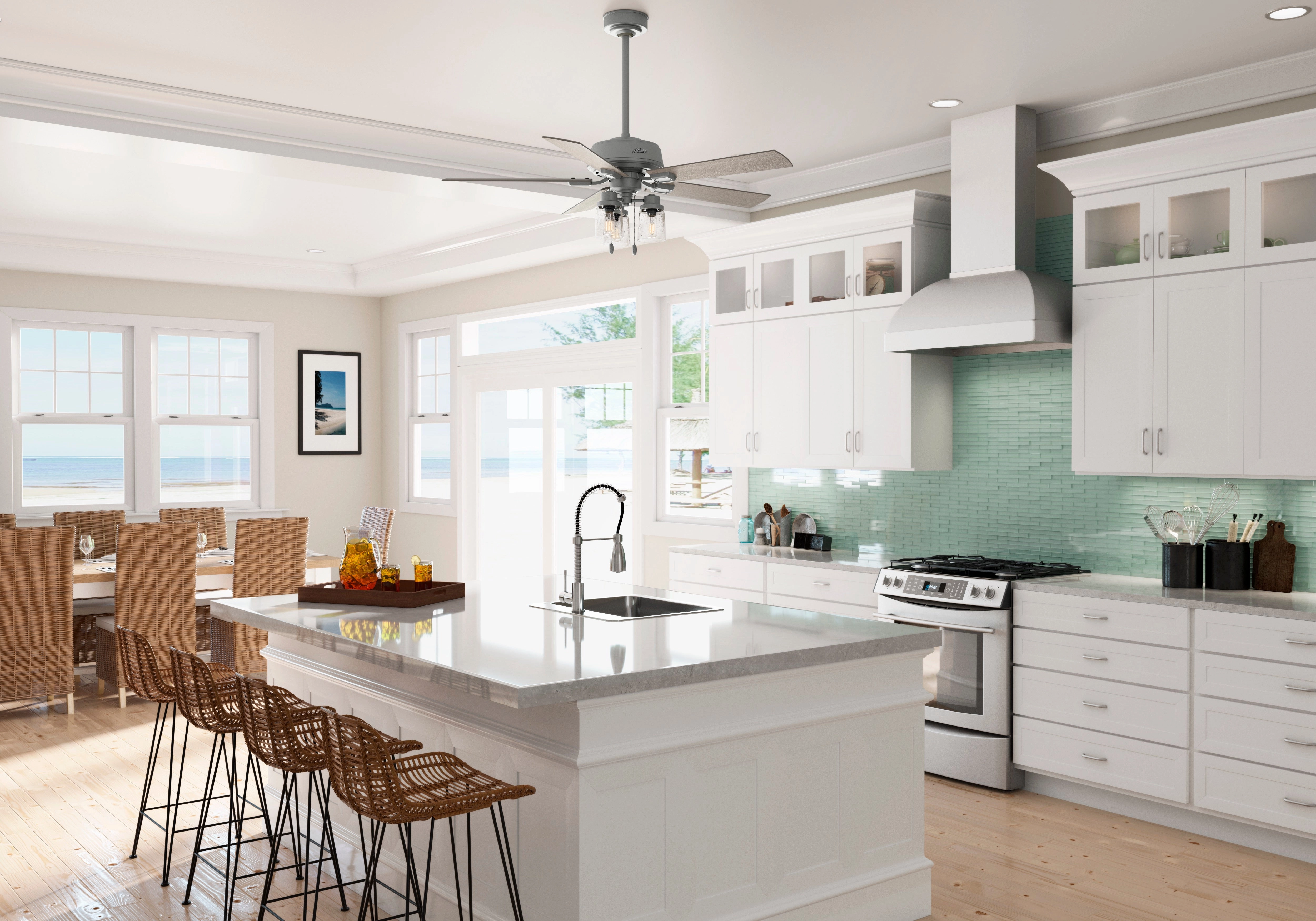 Hartland 52"Ceiling Fan Matte Silver