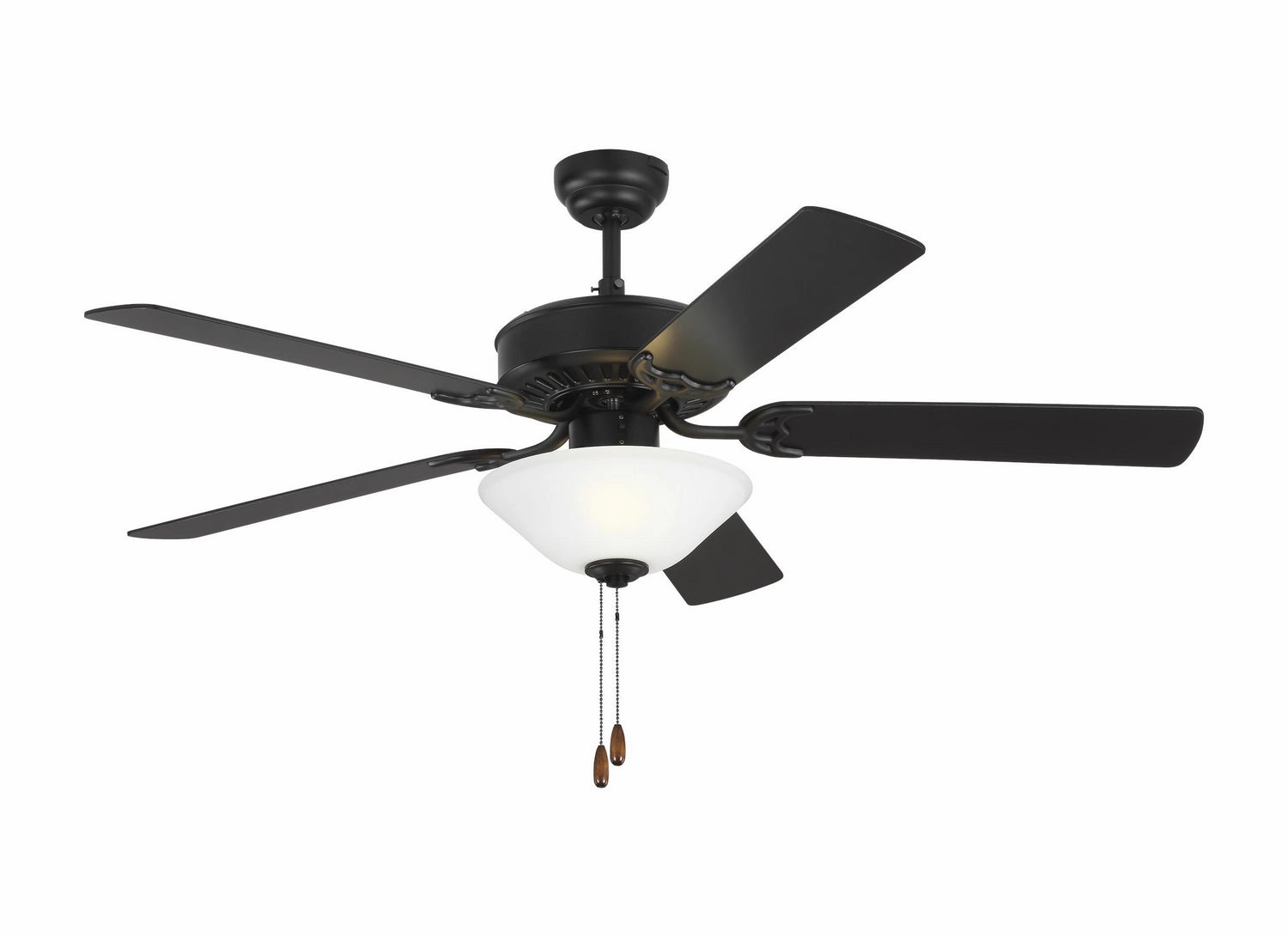Haven 52 LED 2 52" Ceiling Fan in Matte Black Ceiling fan with adjustable speed settings
