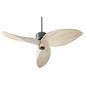 Hawkeye 52"Ceiling Fan Textured Black indoor electric fans with remote control