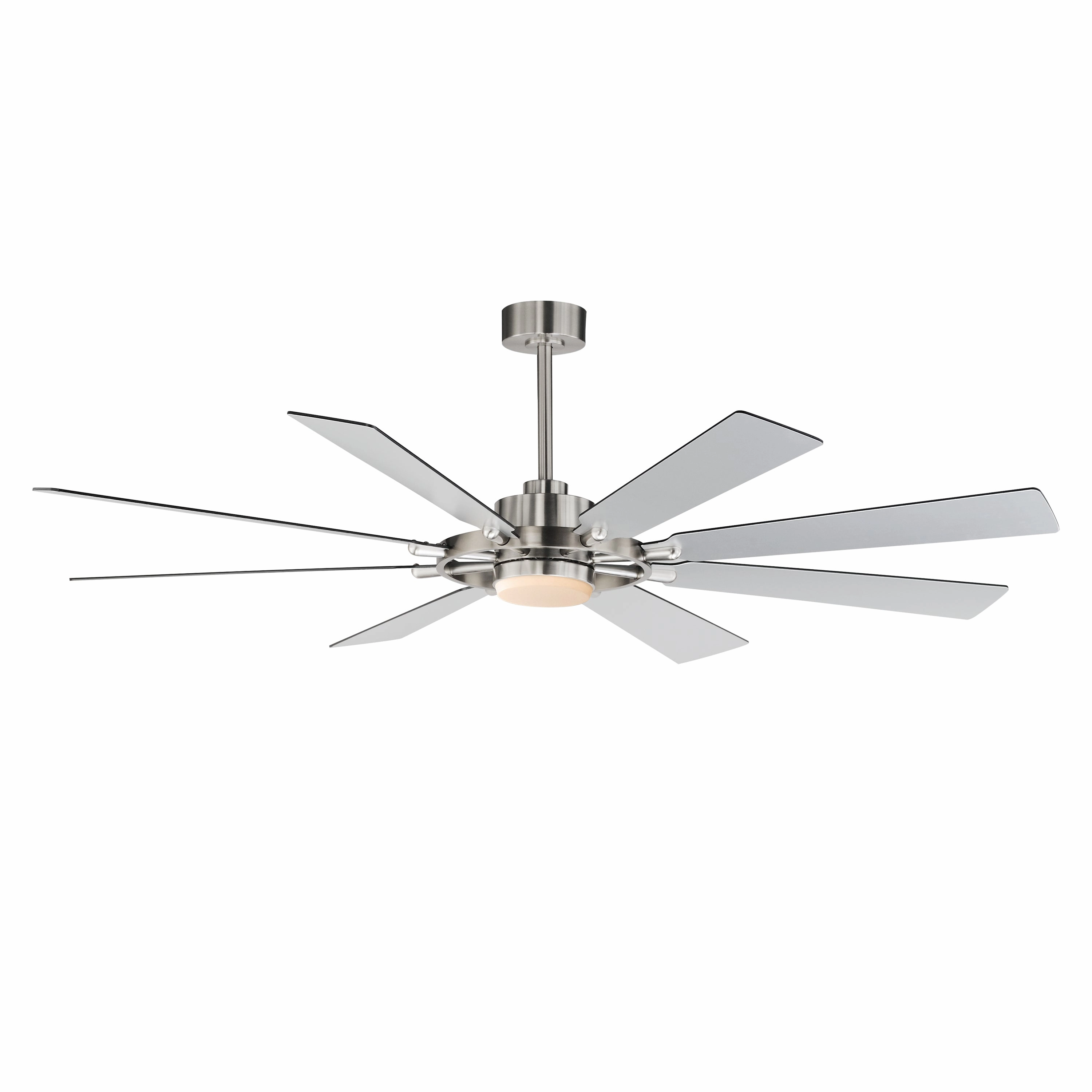 Helm 72"Ceiling Fan Satin Nickel quiet electric fans for home use