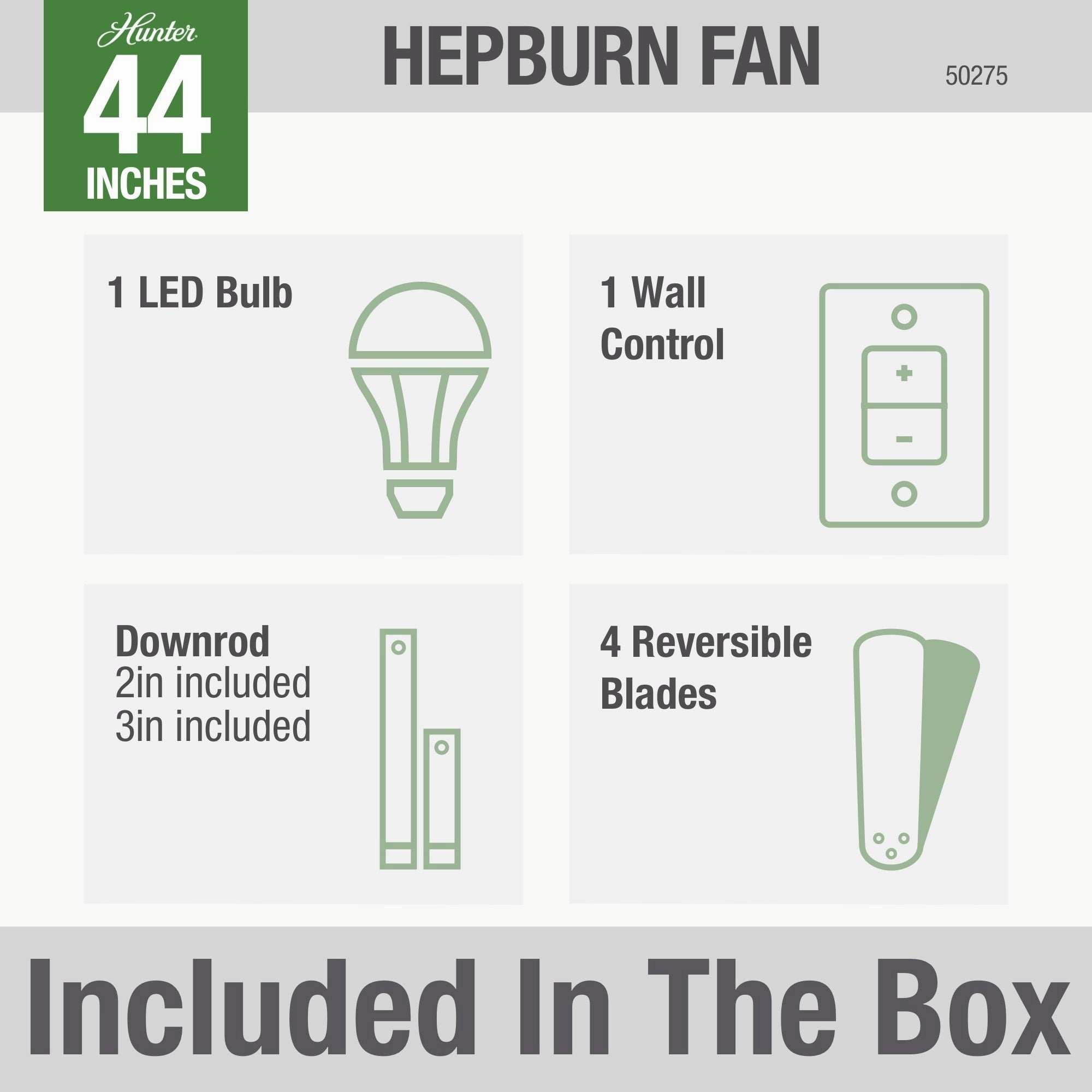 Hepburn 44"Ceiling Fan Matte White