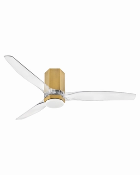 Hinkley Fan Facet Smart Flushmount Indoor/Outdoor DC 16W LED Ceiling Fan with Hiro Control outdoor fans store with multiple collections