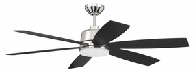 Hogan 54"Ceiling Fan Polished Nickel home cooling fans in medium size