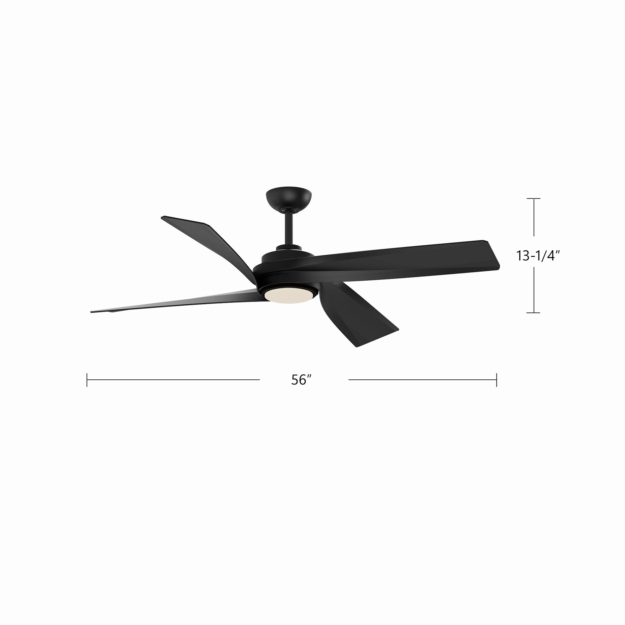 Horizon 56" Ceiling Fan Matte Black