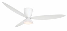 Hourglass 58"Ceiling Fan Flat White ifan smart fans for connected homes