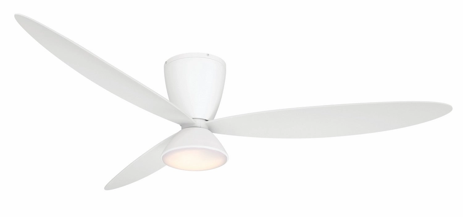 Hourglass 58"Ceiling Fan Flat White ifan smart fans for connected homes