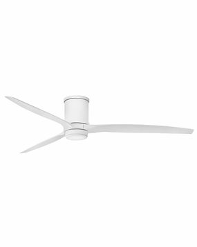 Hover Flush 72"Ceiling Fan Matte White multi-speed fans with easy controls