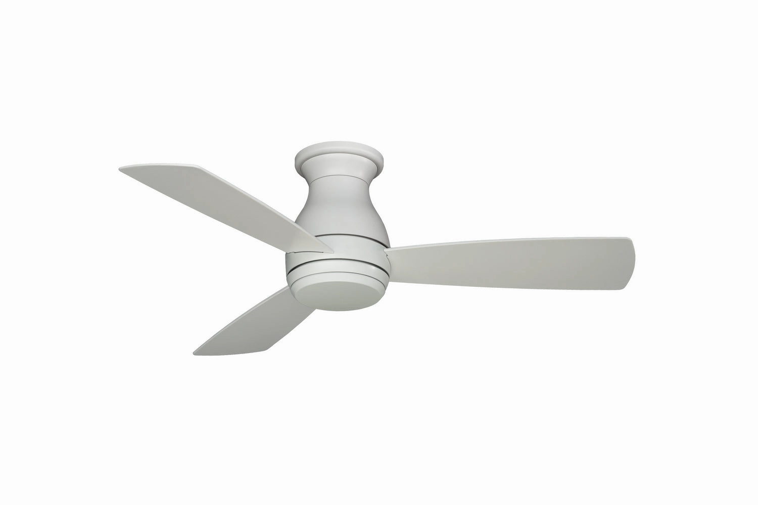 Hugh 44 44"Ceiling Fan Matte White hugger fans for rooms with low ceilings