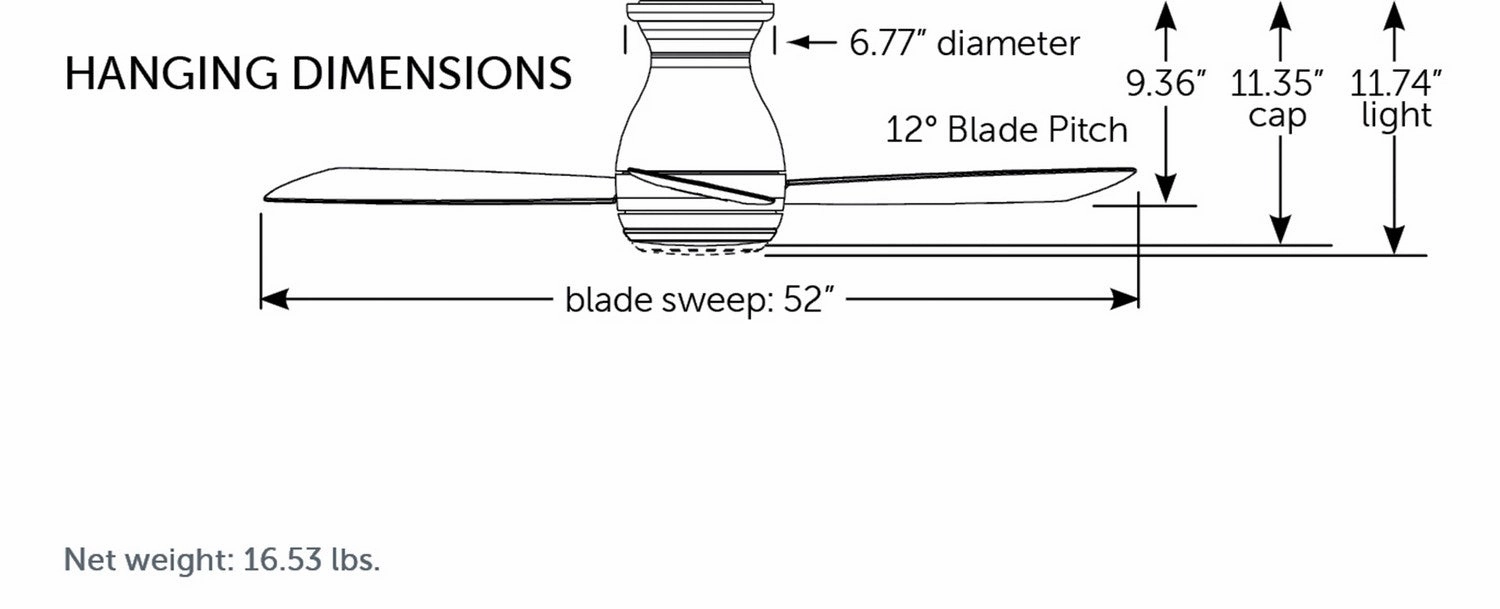 Hugh 52 52"Ceiling Fan Matte Greige